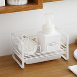 Sponge Storage Rack Iron Detachable Steel Ball Soap Drain Holder with Draining Tray for Kitchen 11 - Top-Down View