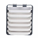 Preparation Plate PP Multilayer Multifunctional Household Vegetable Fruit Preparation Tray for Hotpot Blue 6 Layers