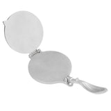Tortilla Press 7.7in Rust Proof Aluminum Alloy Silver Heavy Duty Quesadilla Maker for Home Pasta Shops - Rear View