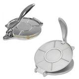 Tortilla Press 7.7in Rust Proof Aluminum Alloy Silver Heavy Duty Quesadilla Maker for Home Pasta Shops - Extra Image