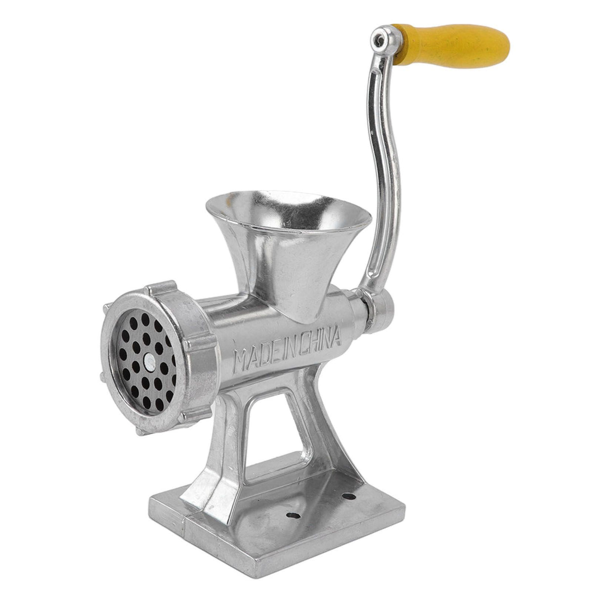 Manual Meat Grinder Silver Simple Operation Small Meat Mincer with Handle for Home Kitchen Restaurants Butcher Shops