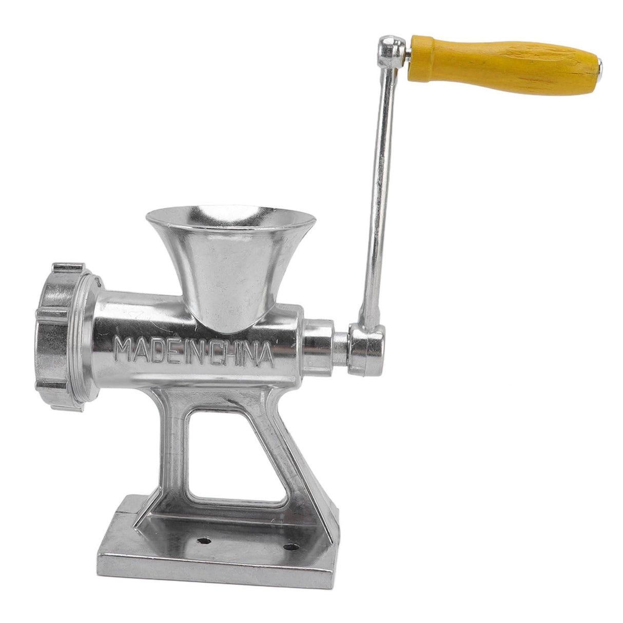 Manual Meat Grinder Silver Simple Operation Small Meat Mincer with Handle for Home Kitchen Restaurants Butcher Shops