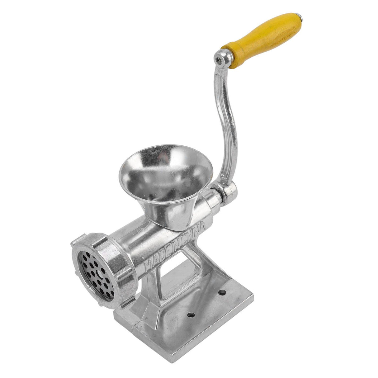 Manual Meat Grinder Silver Simple Operation Small Meat Mincer with Handle for Home Kitchen Restaurants Butcher Shops