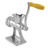 Manual Meat Grinder Silver Simple Operation Small Meat Mincer with Handle for Home Kitchen Restaurants Butcher Shops - Rear View