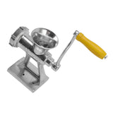 Manual Meat Grinder Silver Simple Operation Small Meat Mincer with Handle for Home Kitchen Restaurants Butcher Shops - Close-Up Angle