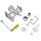 Manual Meat Grinder Silver Simple Operation Small Meat Mincer with Handle for Home Kitchen Restaurants Butcher Shops - Extra Image