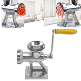 Manual Meat Grinder Silver Simple Operation Small Meat Mincer with Handle for Home Kitchen Restaurants Butcher Shops - Extra Image