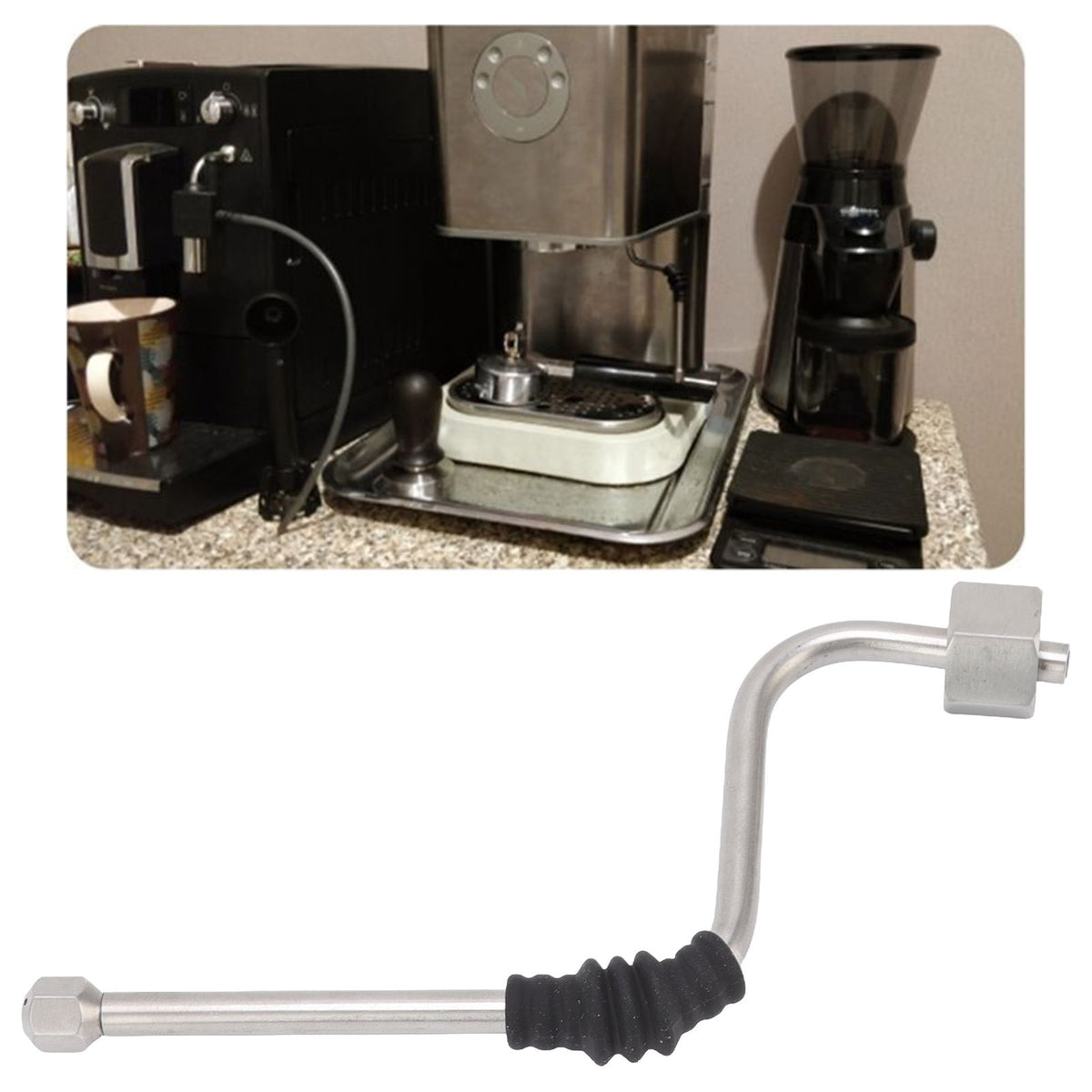 Stainless Steel Steam Wand Coffee Machine Steam Tube for DeLonghi 680 685 Coffee Maker