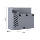 Cutlery Holder Multifunctional Wall Mounted Chopsticks Drying Rack for Home Kitchen Grey - Side View
