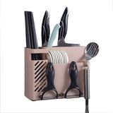 Cutlery Holder Multifunctional Wall Mounted Chopsticks Drying Rack for Home Kitchen Pink