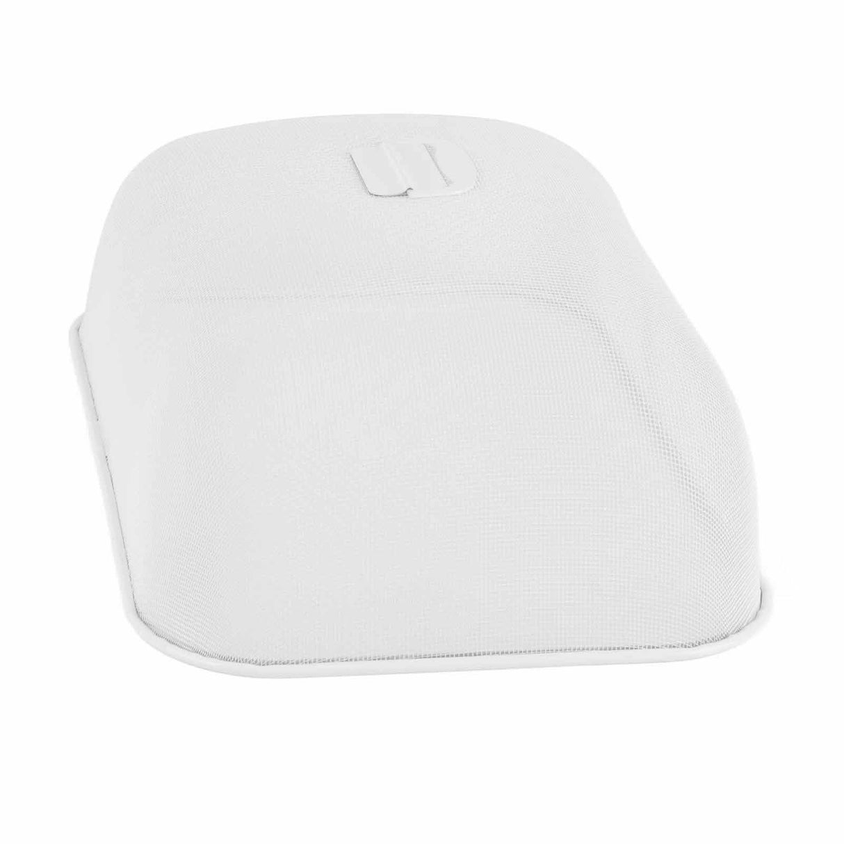 Food Cover Dense Mesh Design 180 Degree Rotatable Simple Iron Food Screen with Handle for Home Dining Room White Rectangle Large