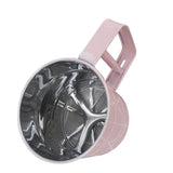 Flour Sifter Stainless Steel Corrosion Resistant Safe Odorless Beautiful Handheld Baking Flour Mesh Sieve Pink - Top-Down View