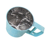 Flour Sifter Stainless Steel Corrosion Resistant Safe Odorless Beautiful Handheld Baking Flour Mesh Sieve Blue