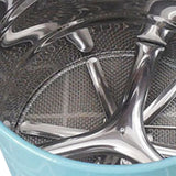 Flour Sifter Stainless Steel Corrosion Resistant Safe Odorless Beautiful Handheld Baking Flour Mesh Sieve Blue - Low Angle
