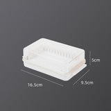 Butter Cutting Box with Transparent Lid Cutting Wizard Preservation Multifunctional Butter Container for Refrigerator White