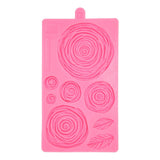 Roses Mold Stick Proof Toxic Free Odorless Dishwasher Safe Silicone Leaf Flower Mould for DIY Cake Chocolate - Front View