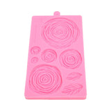 Roses Mold Stick Proof Toxic Free Odorless Dishwasher Safe Silicone Leaf Flower Mould for DIY Cake Chocolate - Rear View