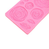 Roses Mold Stick Proof Toxic Free Odorless Dishwasher Safe Silicone Leaf Flower Mould for DIY Cake Chocolate