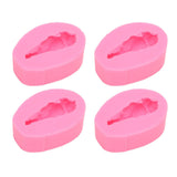 4 Pcs Silicone Mold Drumstick Shape Fondant Silicone Mold Chocolate Cake Decorating Mold DIY Pastry Baking Mold - Front View