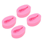 4 Pcs Silicone Mold Drumstick Shape Fondant Silicone Mold Chocolate Cake Decorating Mold DIY Pastry Baking Mold