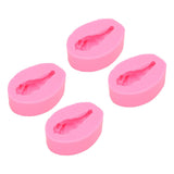 4 Pcs Silicone Mold Drumstick Shape Fondant Silicone Mold Chocolate Cake Decorating Mold DIY Pastry Baking Mold - 45-Degree Angle
