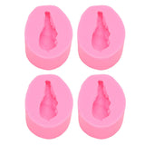 4 Pcs Silicone Mold Drumstick Shape Fondant Silicone Mold Chocolate Cake Decorating Mold DIY Pastry Baking Mold