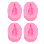 4 Pcs Silicone Mold Drumstick Shape Fondant Silicone Mold Chocolate Cake Decorating Mold DIY Pastry Baking Mold
