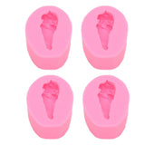 4 Pcs Silicone Mold Drumstick Shape Fondant Silicone Mold Chocolate Cake Decorating Mold DIY Pastry Baking Mold