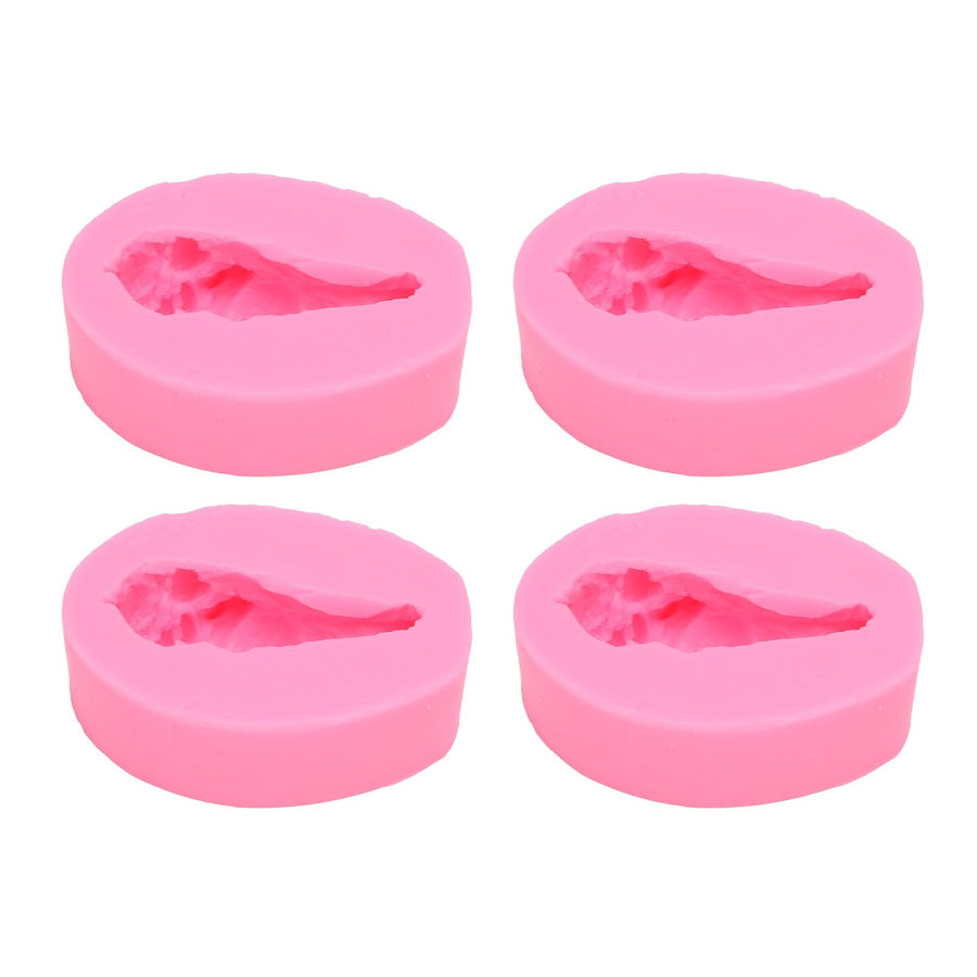 4 Pcs Silicone Mold Drumstick Shape Fondant Silicone Mold Chocolate Cake Decorating Mold DIY Pastry Baking Mold