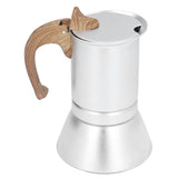 Moka Stove Coffee Maker Professional Metal Italian Coffee Maker for Home Travel Silver 150ml
