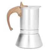 Moka Stove Coffee Maker Professional Metal Italian Coffee Maker for Home Travel Silver 150ml - Top-Down View