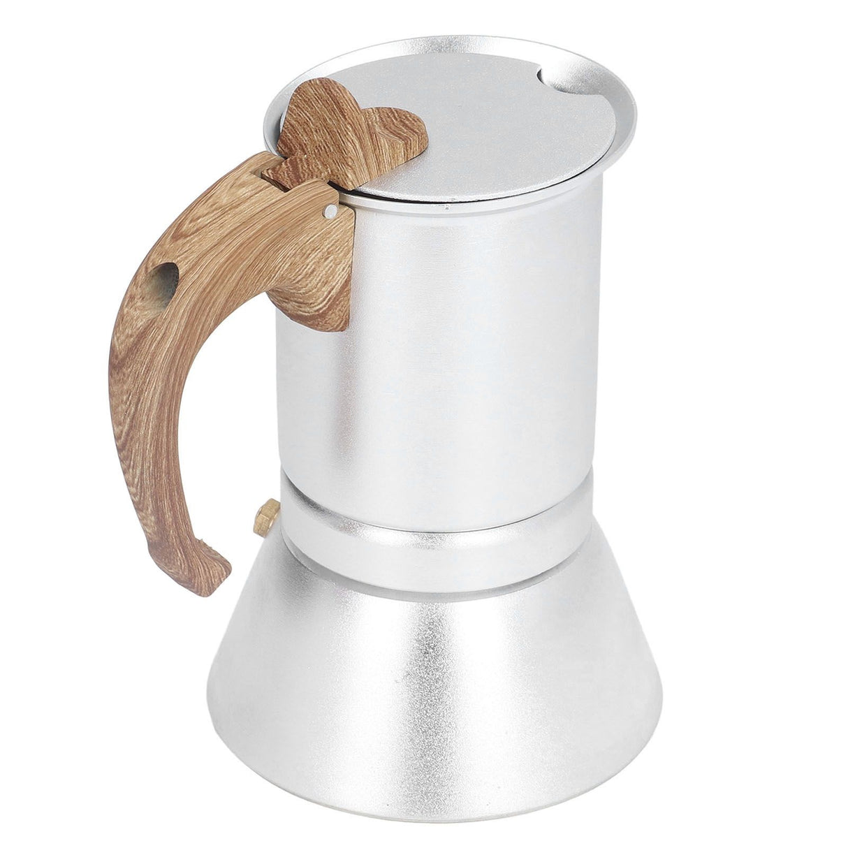 Moka Stove Coffee Maker Professional Metal Italian Coffee Maker for Home Travel Silver 150ml