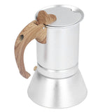 Moka Stove Coffee Maker Professional Metal Italian Coffee Maker for Home Travel Silver 150ml