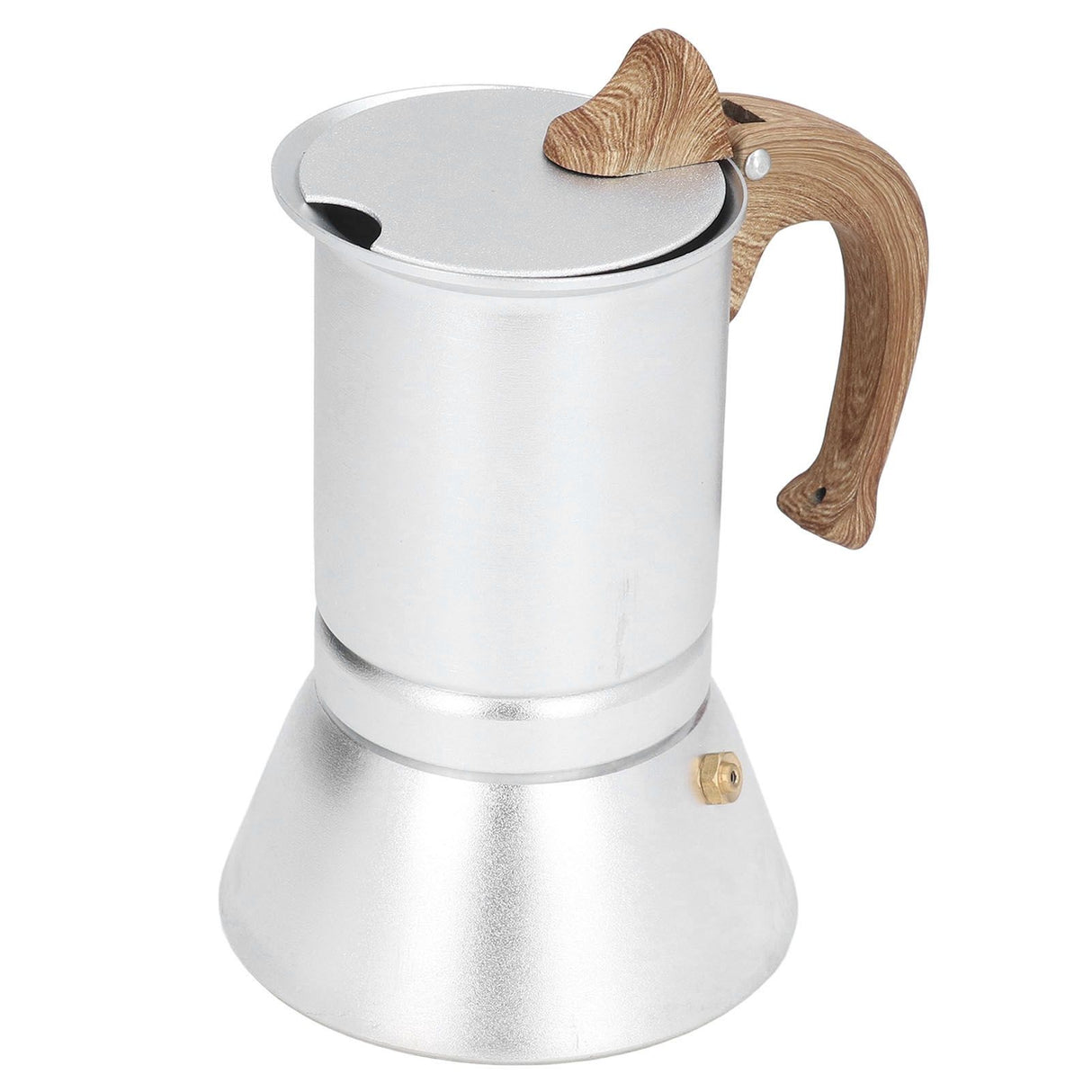 Moka Stove Coffee Maker Professional Metal Italian Coffee Maker for Home Travel Silver 150ml
