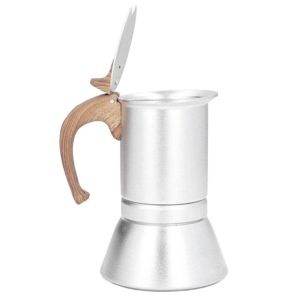 Moka Stove Coffee Maker Professional Metal Italian Coffee Maker for Home Travel Silver 150ml