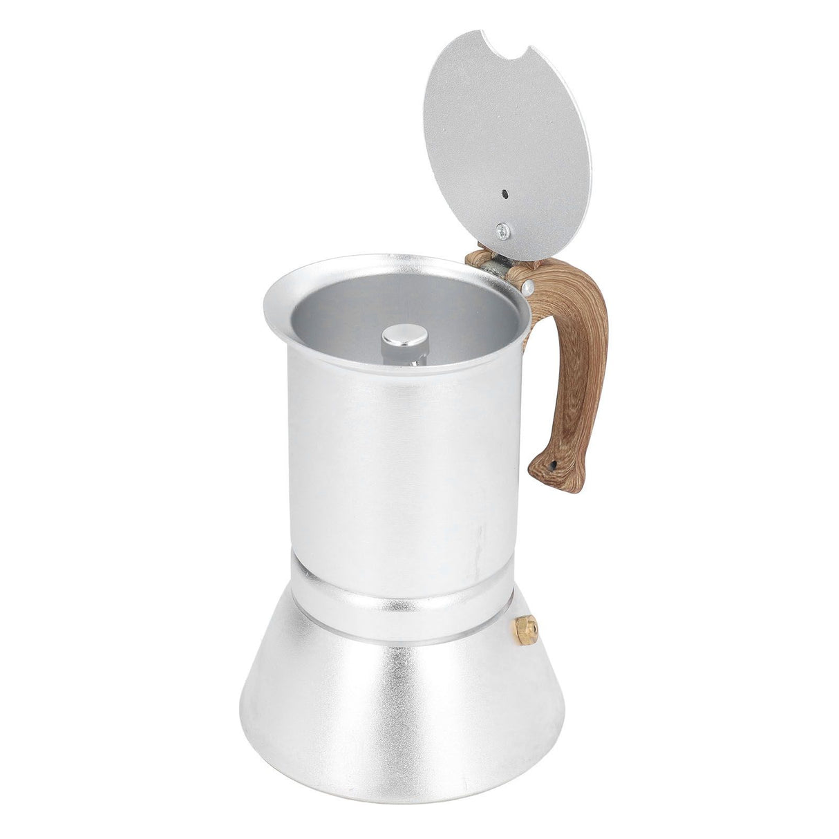 Moka Stove Coffee Maker Professional Metal Italian Coffee Maker for Home Travel Silver 150ml