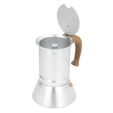 Moka Stove Coffee Maker Professional Metal Italian Coffee Maker for Home Travel Silver 150ml
