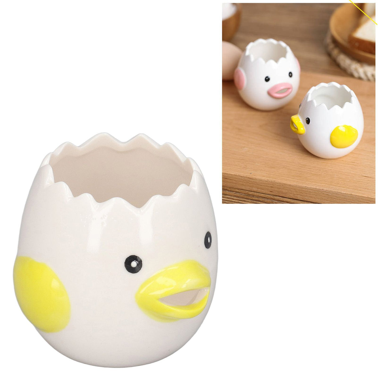 Egg White Yolk Separator Egg Liquid Separation Egg White Liquid Filter Yolk Separation Yellow