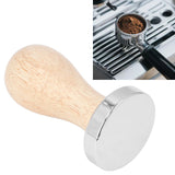 Coffee Tamper Detachable Food Grade Stainless Steel Flat Bottom Coffee Powder Press Hammer with Wooden Handle 49mm - Extra Image
