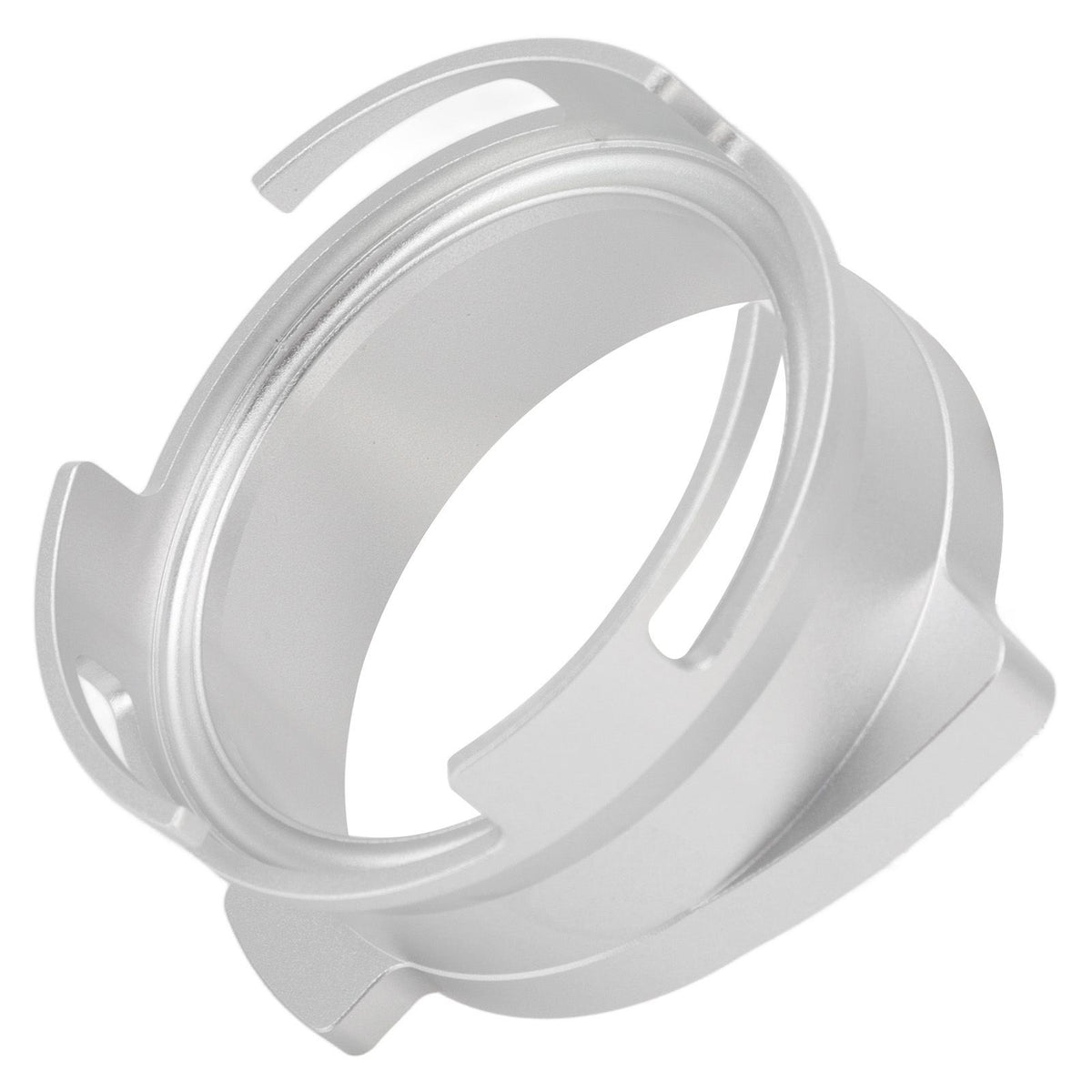 54mm Coffee Portafilter Dosing Funnel Aluminum Alloy Rotatable Dosing Funnel Coffee Machine Accessories Silver