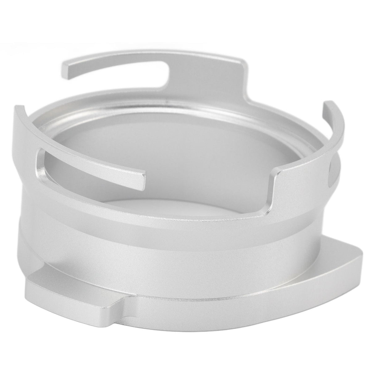 54mm Coffee Portafilter Dosing Funnel Aluminum Alloy Rotatable Dosing Funnel Coffee Machine Accessories Silver