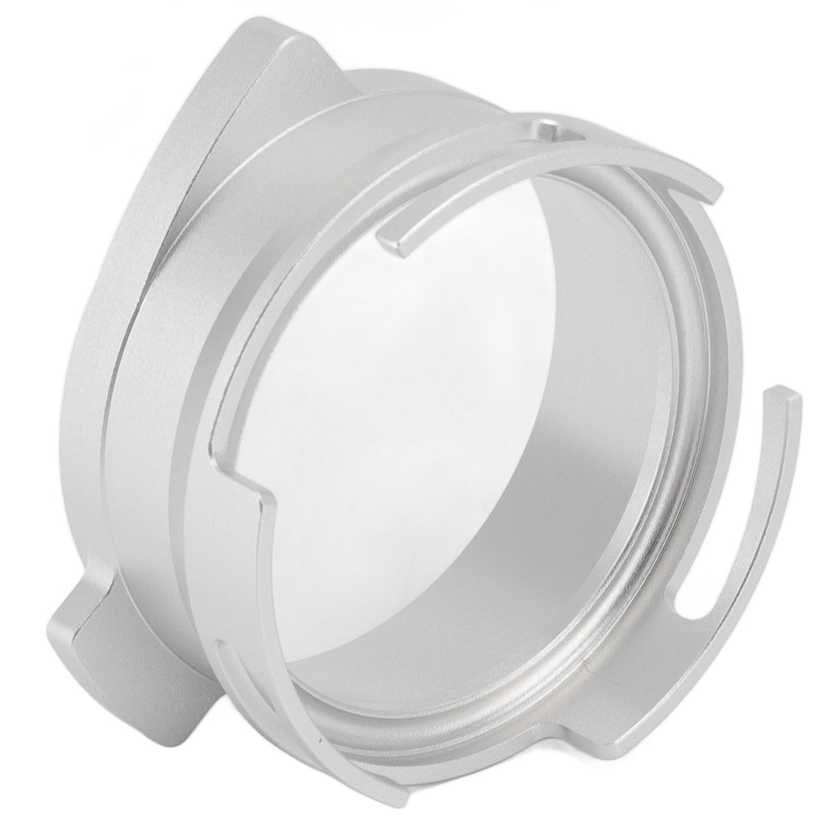 54mm Coffee Portafilter Dosing Funnel Aluminum Alloy Rotatable Dosing Funnel Coffee Machine Accessories Silver