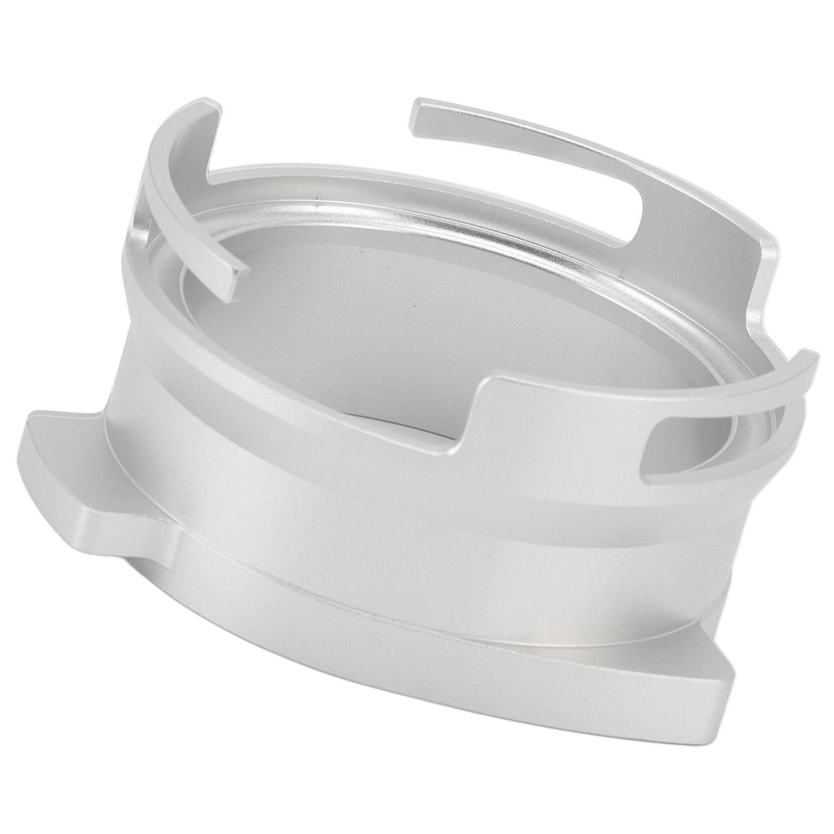 54mm Coffee Portafilter Dosing Funnel Aluminum Alloy Rotatable Dosing Funnel Coffee Machine Accessories Silver