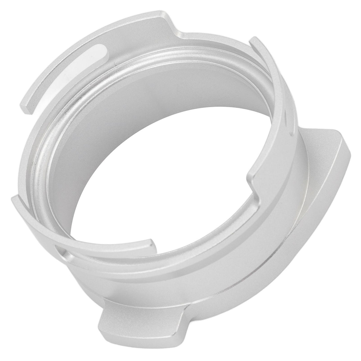 54mm Coffee Portafilter Dosing Funnel Aluminum Alloy Rotatable Dosing Funnel Coffee Machine Accessories Silver
