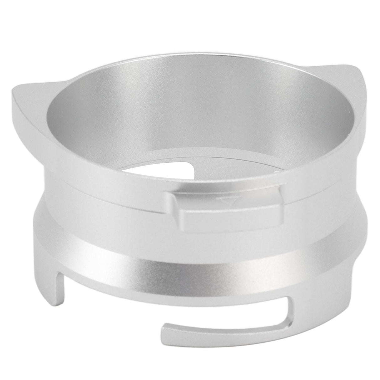 54mm Coffee Portafilter Dosing Funnel Aluminum Alloy Rotatable Dosing Funnel Coffee Machine Accessories Silver