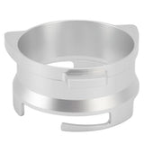 54mm Coffee Portafilter Dosing Funnel Aluminum Alloy Rotatable Dosing Funnel Coffee Machine Accessories Silver