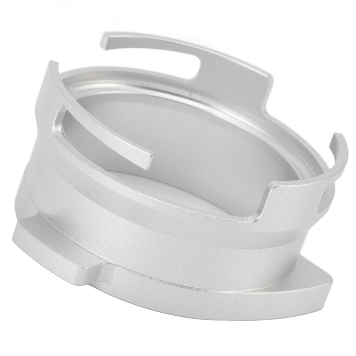54mm Coffee Portafilter Dosing Funnel Aluminum Alloy Rotatable Dosing Funnel Coffee Machine Accessories Silver
