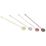 4pcs Stainless Steel Cocktail Layering Stick Coffee Beverage Stirrers Stick for Restaurants Milk Tea Shop - Top-Down View
