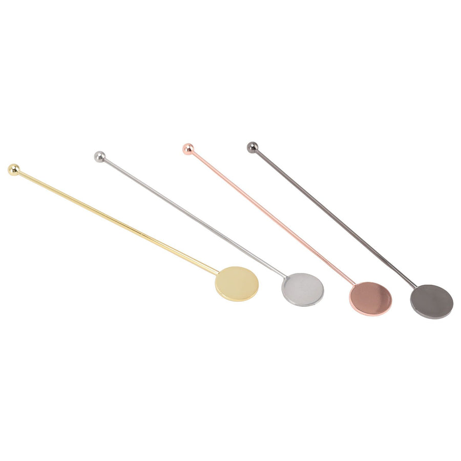 4pcs Stainless Steel Cocktail Layering Stick Coffee Beverage Stirrers Stick for Restaurants Milk Tea Shop