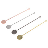 4pcs Stainless Steel Cocktail Layering Stick Coffee Beverage Stirrers Stick for Restaurants Milk Tea Shop - 45-Degree Angle